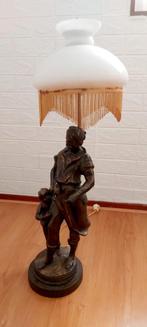 Lamp bronskleurig beeld, Antiek en Kunst, Ophalen