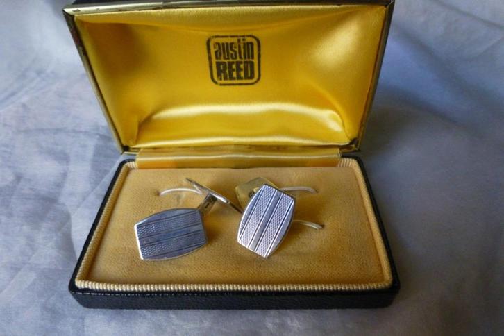 ART DECO Zilveren Manchetknopen / gesigneerd, Sieraden, Tassen en Uiterlijk, Antieke sieraden, Manchetknopen, Zilver, Ophalen of Verzenden