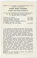 zr. Josefina Sonnemans 1894 Tilburg + 1973 Veghel, 79 jr, Verzamelen, Bidprentjes en Rouwkaarten, Verzenden, Bidprentje