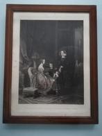 Oude prent in kader., Antiek en Kunst, Ophalen of Verzenden