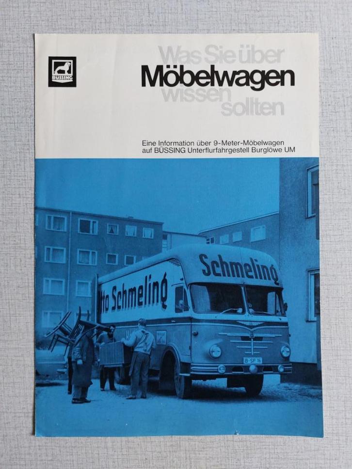 BÜSSING Type Möbelwagen Brochure / Folder, Boeken, Auto's | Folders en Tijdschriften, Zo goed als nieuw, Overige merken, Ophalen of Verzenden