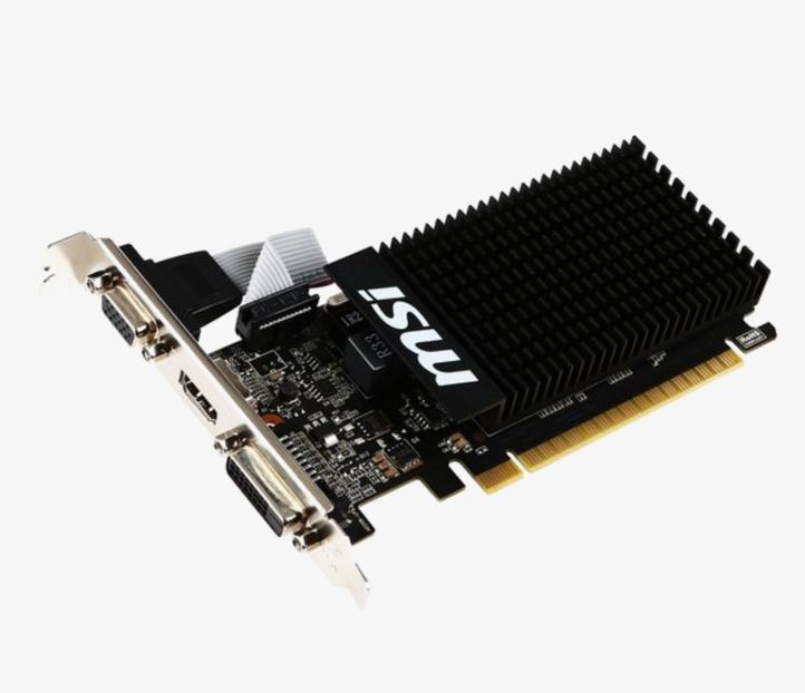 MSI NVIDIA GeForce GT 710 videokaart, Computers en Software, Videokaarten, Zo goed als nieuw, GDDR3, DVI, Ophalen of Verzenden