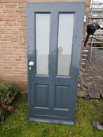 Mooie houten binnendeur met glas links draaiend, Doe-het-zelf en Verbouw, Deuren en Horren, Gebruikt, 80 tot 100 cm, Binnendeur