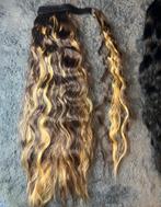 Haarverlenging Ponytail Bruin Blond Krullend, Sieraden, Tassen en Uiterlijk, Uiterlijk | Haarverzorging, Ophalen of Verzenden