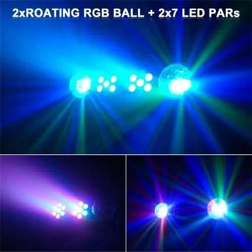 DJLicht mini 4 in 1 disco show met discolichten en 14 leds, Geluidgestuurd, ., Nieuw, Ophalen of Verzenden