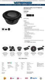 ESX Vision VXP84 20 cm (8”) High End Flat Subwoofer, Audio Design, Nieuw, Am Breilingsweg 3, 76709 Kronau, Duitsland, Ophalen of Verzenden