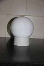 Plafondlamp witte bol., Ophalen of Verzenden, Gebruikt, Glas