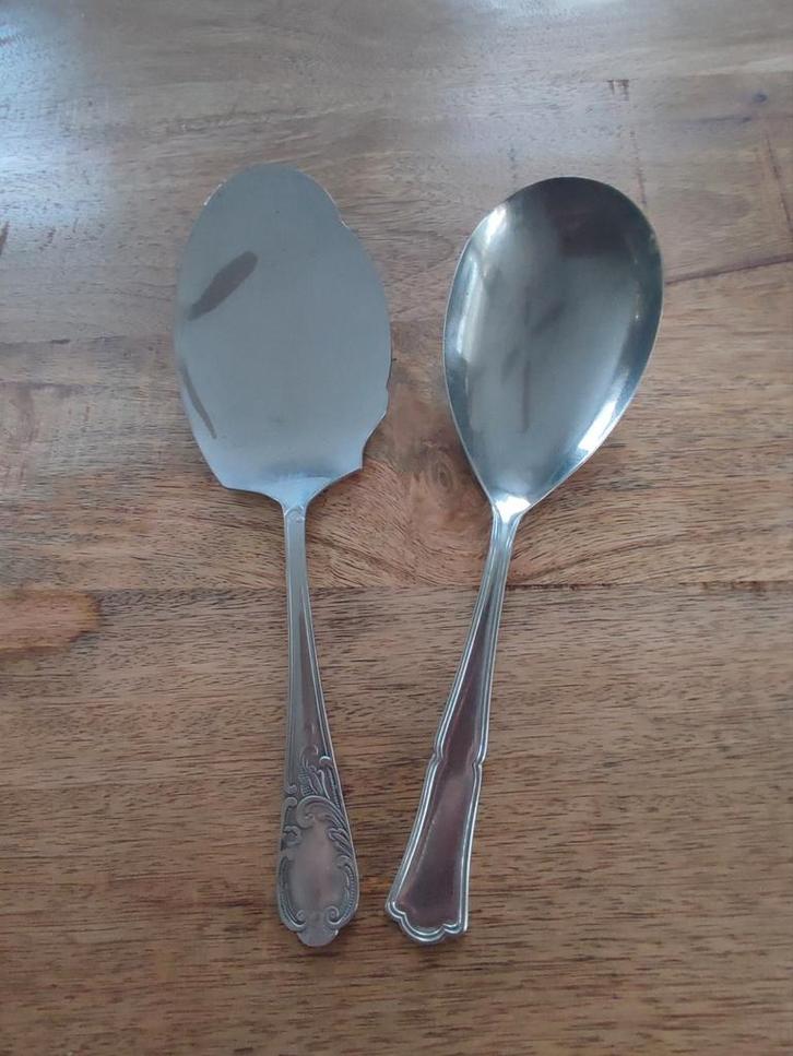 Brocante bijzondere Bestek stukken rvs, Antiek en Kunst, Antiek | Bestek, Ophalen of Verzenden