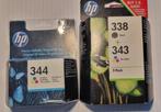 HP Cartridges 344 en 338+343, Computers en Software, Printerbenodigdheden, Nieuw, Cartridge, Hp, Verzenden