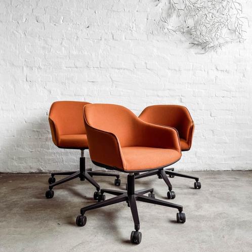 Vitra - Softshell Chair - bureaustoel - stof cognac, Huis en Inrichting, Stoelen, Zo goed als nieuw, Eén, Stof, Bruin, Verzenden
