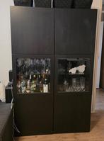 IKEA bestå kast met glazen deuren, Huis en Inrichting, Kasten | Vitrinekasten, Ophalen, Met deur(en), 100 tot 150 cm, Zo goed als nieuw
