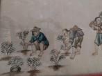 Originele aquarel 19 eeuws Chinese thee-planters.., Ophalen of Verzenden