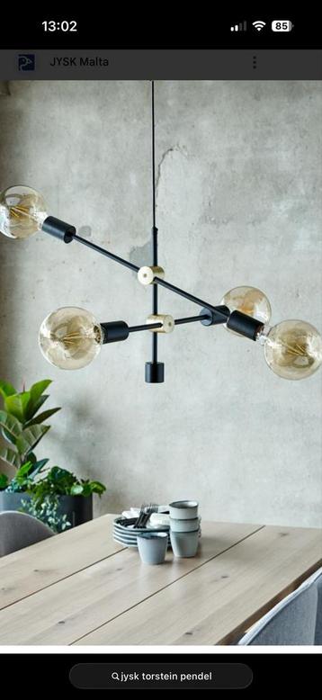 Torstein Jysk Pendellamp Zwart/Goud beschikbaar voor biedingen