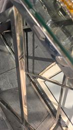 Stijlvolle glazen sidetable / side tafel – 120 cm breed, Ophalen of Verzenden, Zo goed als nieuw, Glas, Minder dan 50 cm