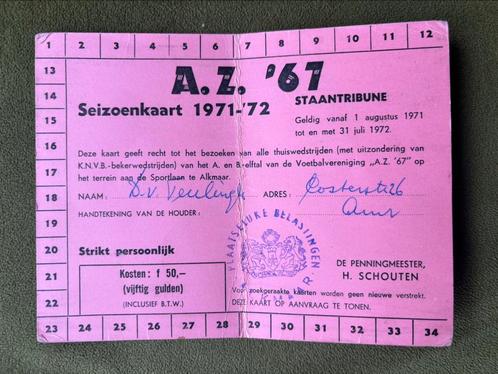 Seizoenskaart AZ (‘71-‘72), Verzamelen, Sportartikelen en Voetbal, Gebruikt, AZ, Ophalen of Verzenden