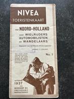 Nivea Toeristenkaart Noord-Holland 1937, Boeken, Atlassen en Landkaarten, Ophalen of Verzenden, 1800 tot 2000, Nederland, Landkaart