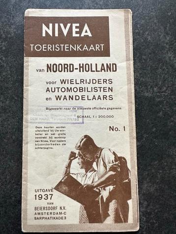 Nivea Toeristenkaart Noord-Holland 1937 beschikbaar voor biedingen