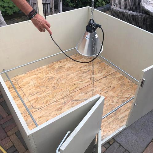Grote werpkist te koop en geboorte pakket en warmte lamp, Dieren en Toebehoren, Reptielen en Amfibieën | Toebehoren, Zo goed als nieuw