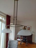 Eettafel hanglamp met melkglazen kappen, Ophalen, Zo goed als nieuw, Glas, 75 cm of meer