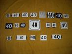 oud emaille huisnummer 40 ook 41 42 43 44 45 46 47 48 49 50, Antiek en Kunst, Antiek | Emaille, Ophalen of Verzenden