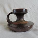 Mid-century kandelaar West-Germany Steuler rustiek keramiek, Overige materialen, Bruin, Ophalen of Verzenden, Zo goed als nieuw