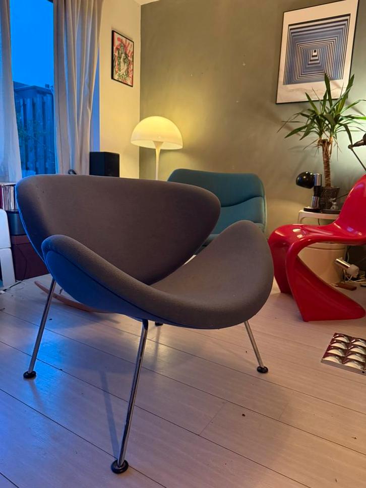 Vintage orange Slice Pierre Paulin artifort  klassieker, Huis en Inrichting, Stoelen, Gebruikt, Eén, Stof, Overige kleuren, Ophalen of Verzenden