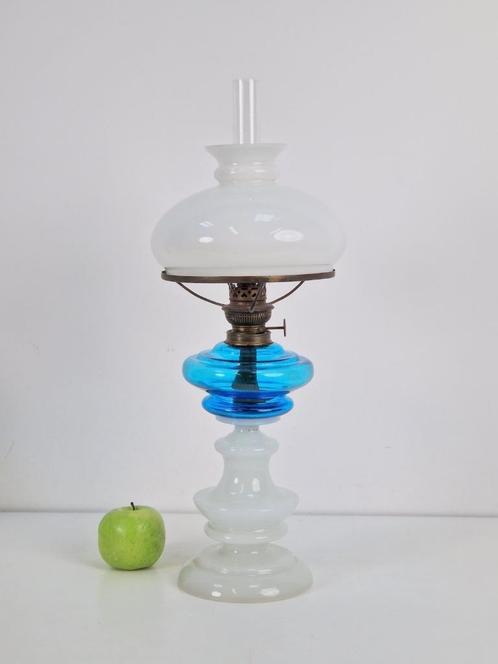 Vintage kosmos brenner olielamp glas koper design 20e 1930, Antiek en Kunst, Antiek | Lampen, Ophalen of Verzenden