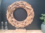 XXL Houten Decoratie Krans op Standaard, Huis en Inrichting, Woonaccessoires | Wanddecoraties, Ophalen, Gebruikt