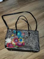 Schoudertas desigual look zwart, Ophalen of Verzenden, Gebruikt, Zwart