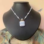 Chalcedoon parfum as hanger beschermt intuïtie harmonie SALE, Blauw, Nieuw, Ophalen of Verzenden, Steen of Mineraal