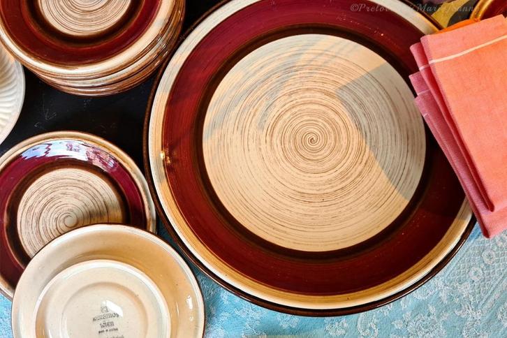 Wenen, Keramos Von Wien ’70  dessert-gebakstel (9), Antiek en Kunst, Antiek | Keramiek en Aardewerk, Ophalen