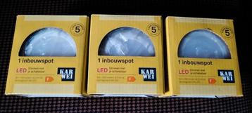 3x LED Inbouwspots - Dimbaar met Schakelaar beschikbaar voor biedingen