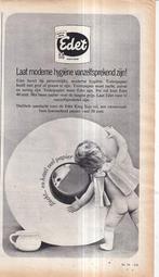 Retro reclame 1962 Edet toiletpapier poppetjes hygiene, Ophalen of Verzenden