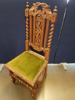 Mechelse stoelen 4 stuks. Houten hout houtsnijwerk antiek, Antiek en Kunst, Antiek | Meubels | Stoelen en Banken, Ophalen of Verzenden