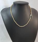 Geknoopte parelketting met zilver slot, Verzenden, Zilver, Ketting
