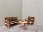 Handgemaakte loungeset, Douglas hout, Tuin en Terras, Tuinsets en Loungesets, Nieuw, 3 zitplaatsen, Bank, Hout