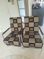 Twee vintage fauteuils, Huis en Inrichting, Fauteuils, Gebruikt, Minder dan 75 cm, Vintage, Ophalen of Verzenden