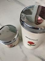 2 vintage Brabantia blikken voor Beschuit en specerijen., Huis en Inrichting, Ophalen of Verzenden, Gebruikt