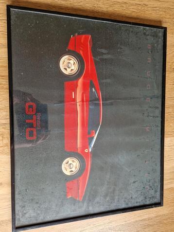 Ferrari GTO Poster - Bruce Miler Ingelijst 50 x 40 cm beschikbaar voor biedingen