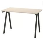 Bureau Ikea Trotten, beige/antraciet, Huis en Inrichting, Bureaus, Ophalen, Zo goed als nieuw