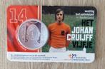Johan Cruijff Vijfje euro 2017 BU kwaliteit in coincard Ajax, Zilver, Overige waardes, Ophalen of Verzenden, Koningin Beatrix