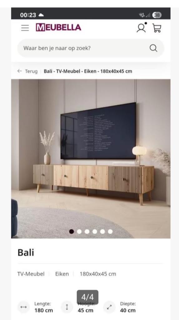 Vitrinekast + Tv meubel, Huis en Inrichting, Kasten | Vitrinekasten, Nieuw, Minder dan 100 cm, 25 tot 50 cm, Met deur(en), Met klep(pen)