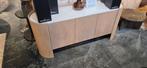Dressoir Marmer en eikenhout 165cm B Keuze Korting!, Huis en Inrichting, Met deur(en), Bornsestraat 31, 150 tot 200 cm, Eikenhout