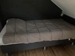 Boxspring incl matras 90 x 200 antraciet, Huis en Inrichting, Ophalen, 90 cm, Eenpersoons, Zo goed als nieuw