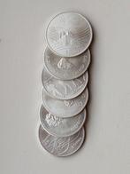6x Montreal Olympiade 1976 $5 Zilveren Munten, Koningin Juliana, Zilver, Losse munt, Overige waardes