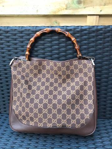 Gucci- GG canvas bamboo- vintage bag beschikbaar voor biedingen