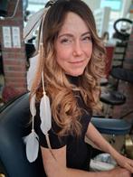 Grote Festival haarkam met echte veren, Sieraden, Tassen en Uiterlijk, Uiterlijk | Haarverzorging, Ophalen of Verzenden, Nieuw