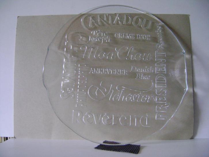 Nieuw kaasserveerplateau van glas(zie omschrijving), Huis en Inrichting, Keuken | Keukenbenodigdheden, Nieuw, Ophalen of Verzenden