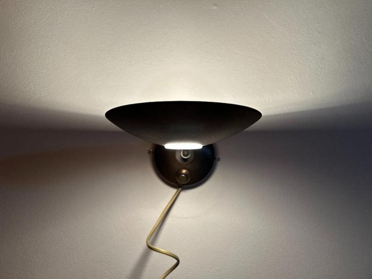Dimbare messing wandlamp, Huis en Inrichting, Lampen | Wandlampen, Gebruikt, Ophalen of Verzenden
