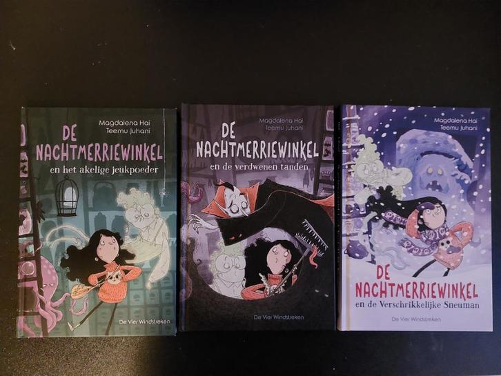 De Nachtmerriewinkel, 3 delen, Boeken, Kinderboeken | Jeugd | onder 10 jaar, Zo goed als nieuw, Fictie algemeen, Ophalen of Verzenden